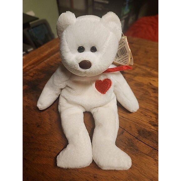 Ty Valentino Rare Beanie Baby w/2 errors - brown nose and tush tag year error. - Picture 1 of 6